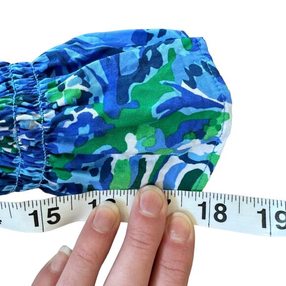 Lilly Pulitzer Smocked Mini Dress Blue Green - Picture 13 of 14